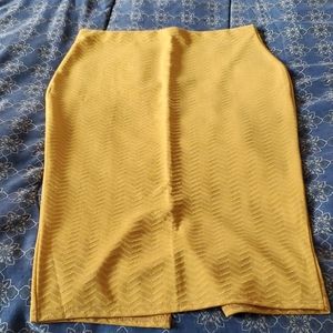 Missguided Bodycon Mustard Skirt Size 12/L